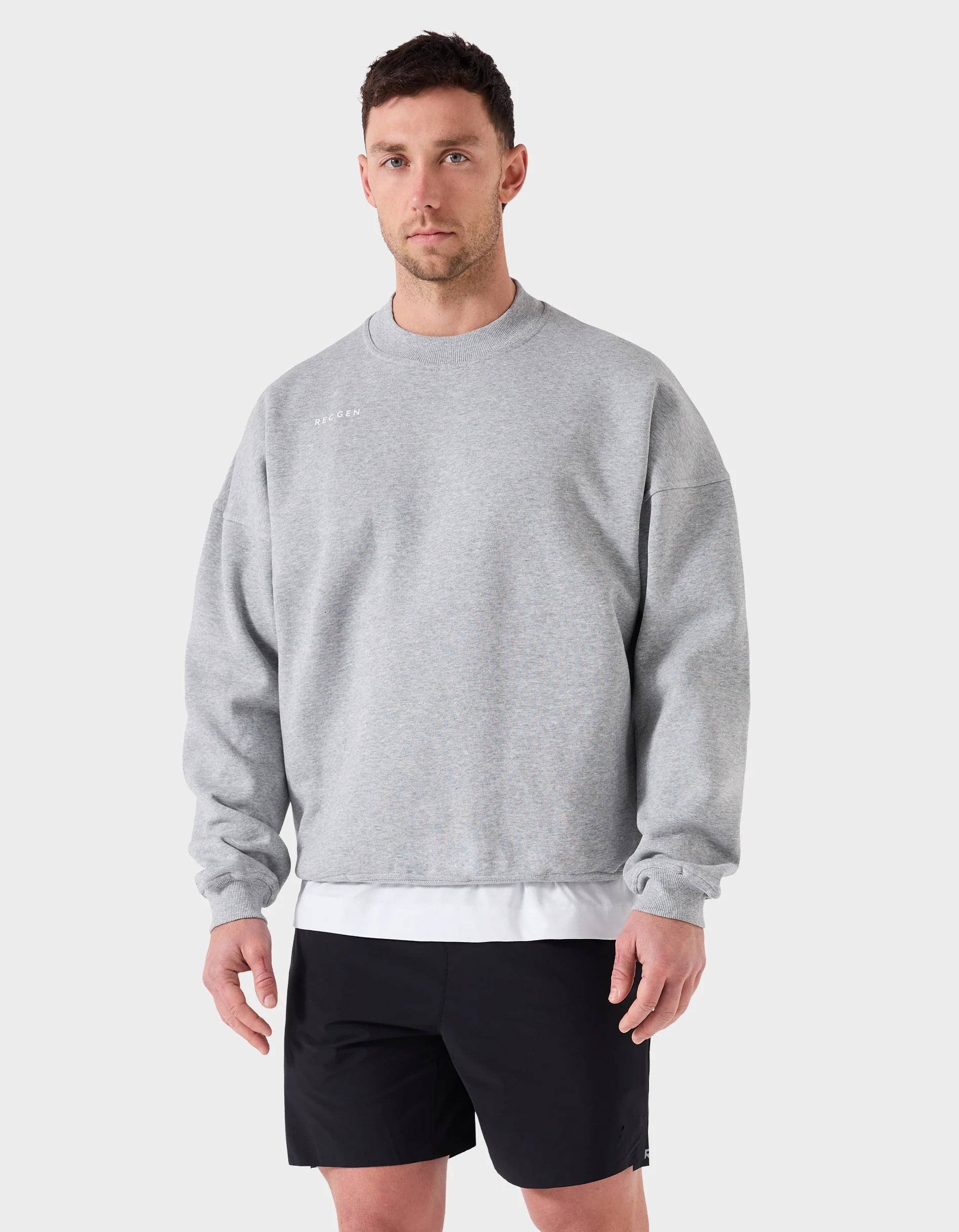 Mass Fleece Crew Grey Marle